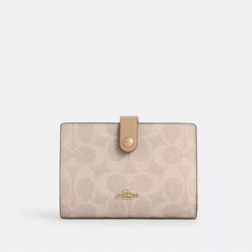 2-in-1-portemonnee van Signature Canvas met blokpatroon