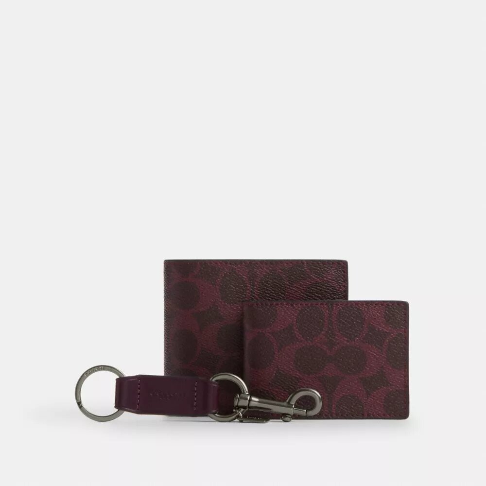 3-in-1-portemonnee-cadeauset in doos van Signature Canvas