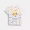 Airbrush T-shirt in 90's-pasvorm van biologisch katoen