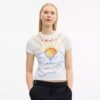 Airbrush T-shirt in 90's-pasvorm van biologisch katoen