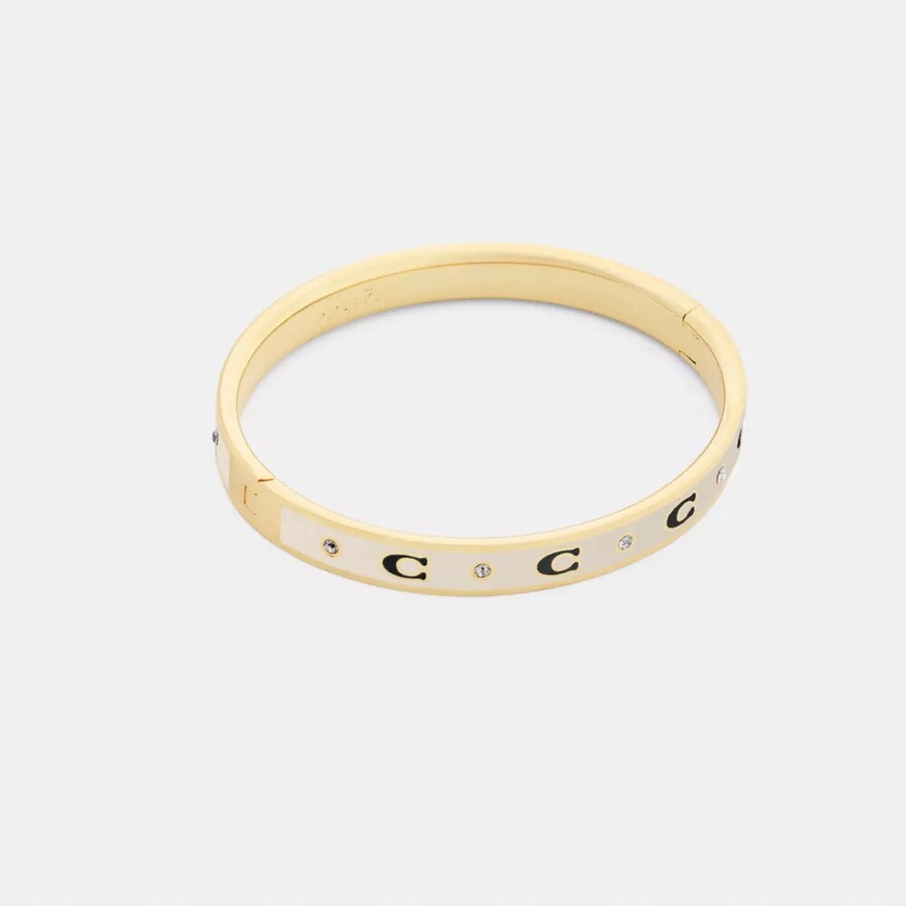 Armband met herhalend C-motief en scharnier