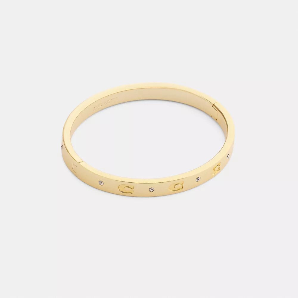 Armband met herhalend C-motief en scharnier