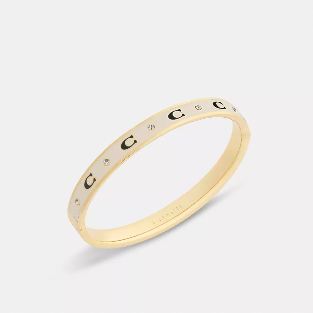 Armband met herhalend C-motief en scharnier