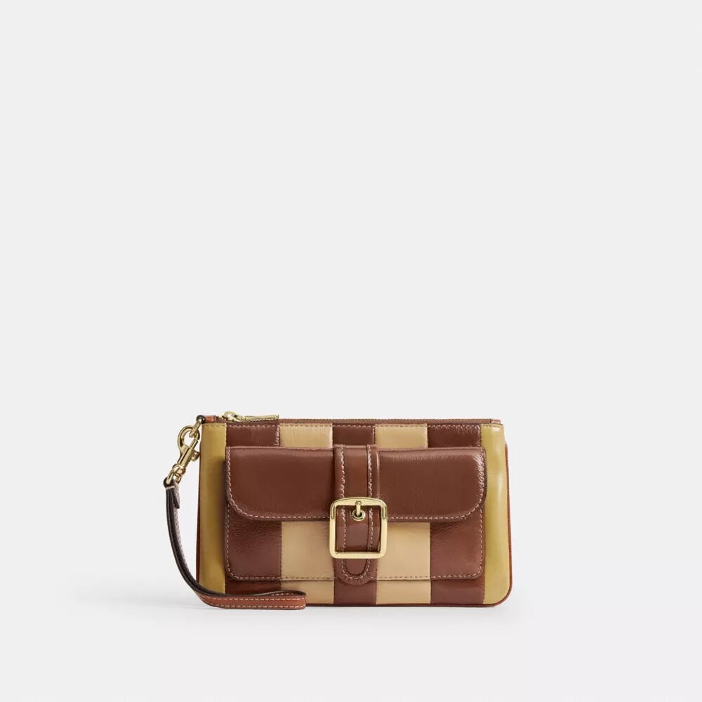 Ashton-polsbandtasje met gestreept patchwork