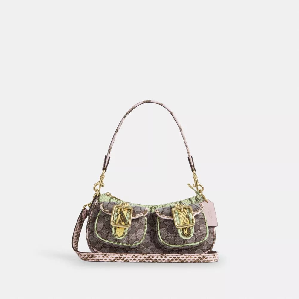 Ashton-schoudertas in kenmerkend jacquard