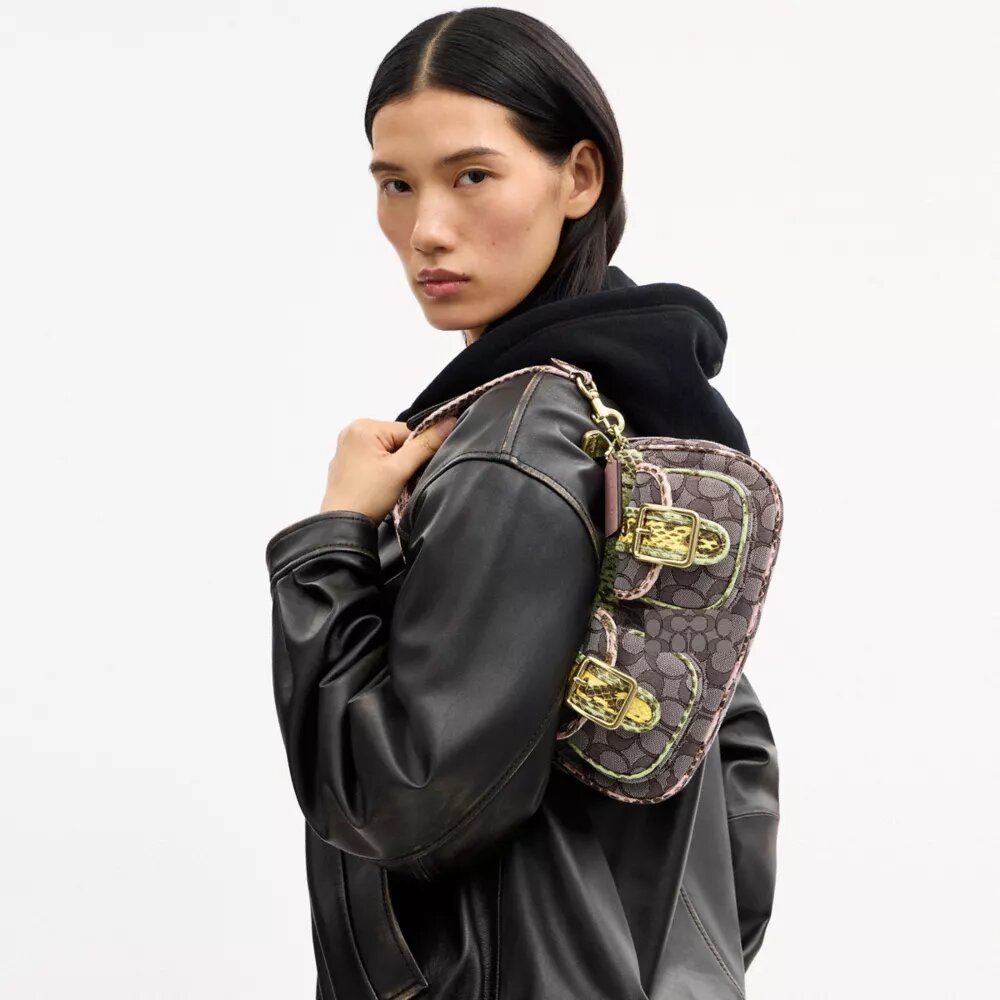 Ashton-schoudertas in kenmerkend jacquard