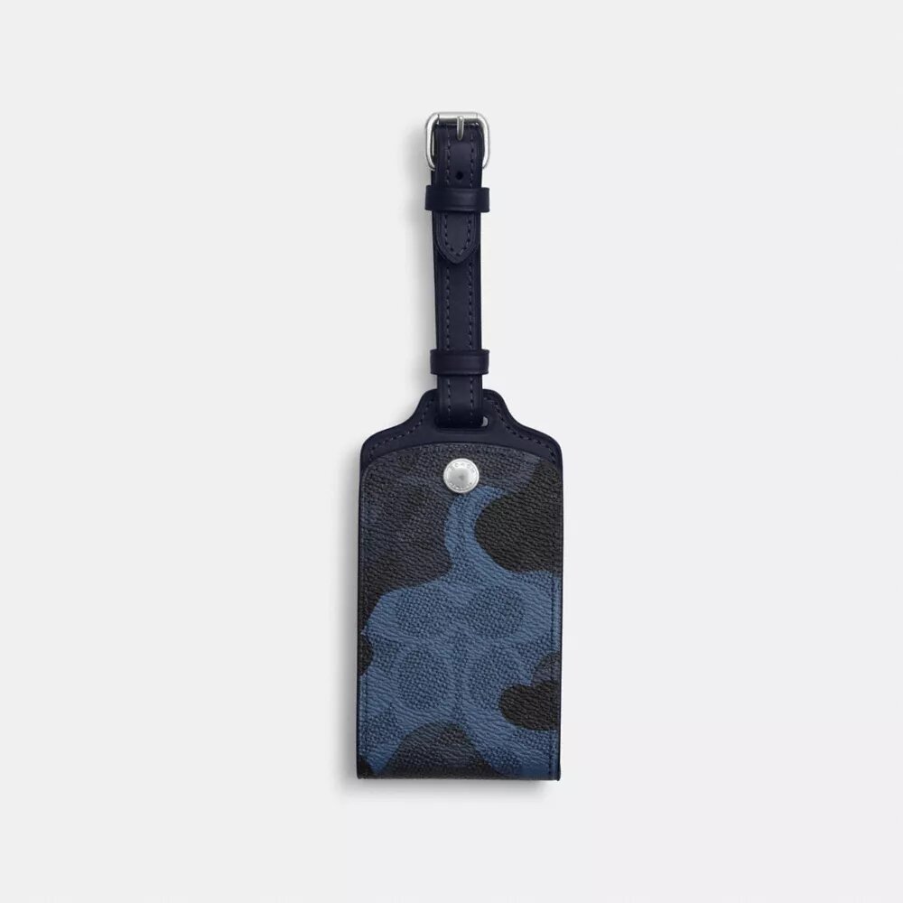 Bagagelabel met kenmerkende camouflageprint