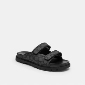 Bandsandalen met dubbele band in kenmerkend jacquard