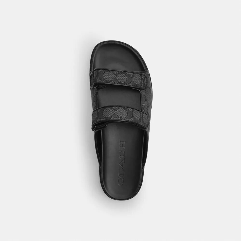 Bandsandalen met dubbele band in kenmerkend jacquard