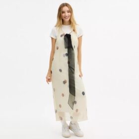 Bedrukte organza-ballonjurk
