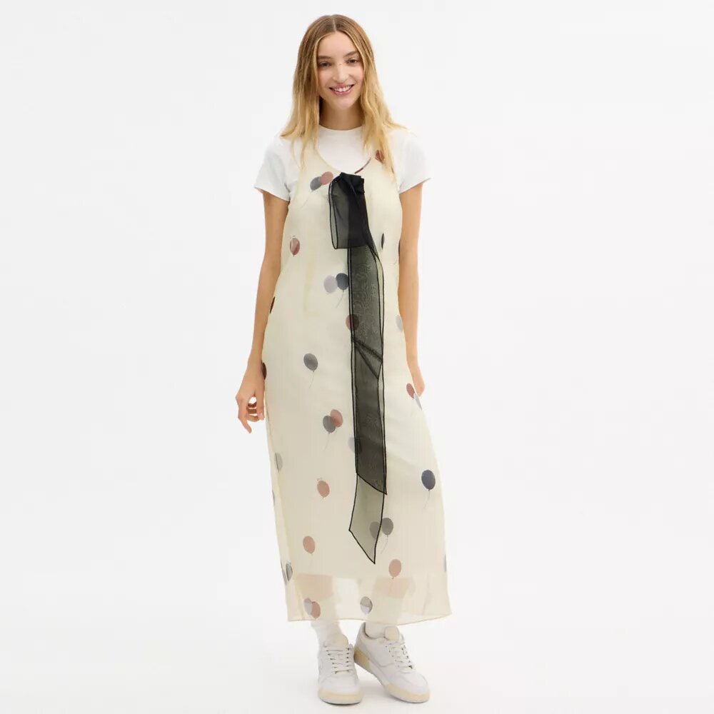 Bedrukte organza-ballonjurk