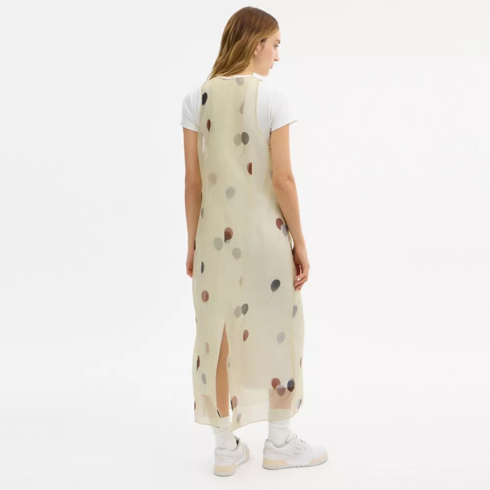 Bedrukte organza-ballonjurk
