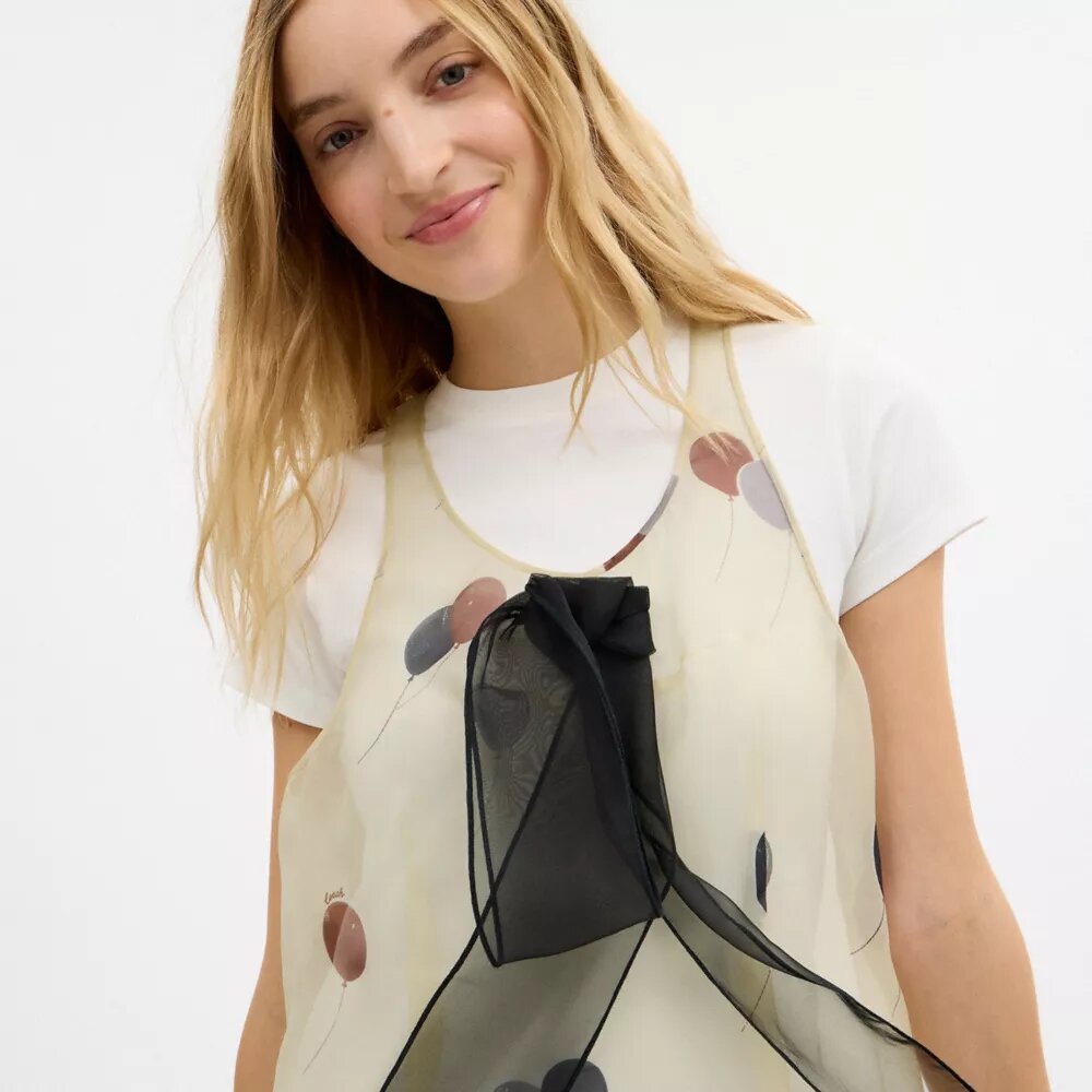 Bedrukte organza-ballonjurk