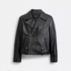 Bikerjas van gekrompen leer