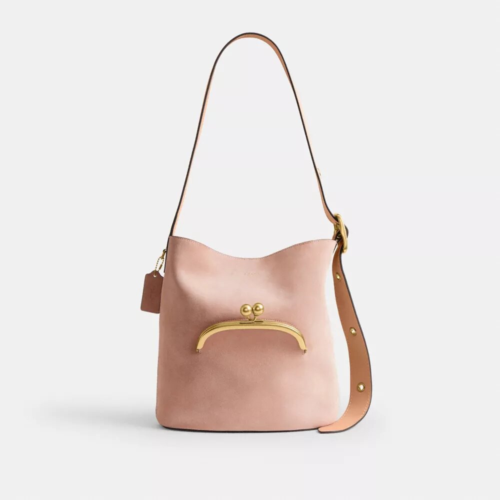 Bleecker-bucketbag met Kisslock