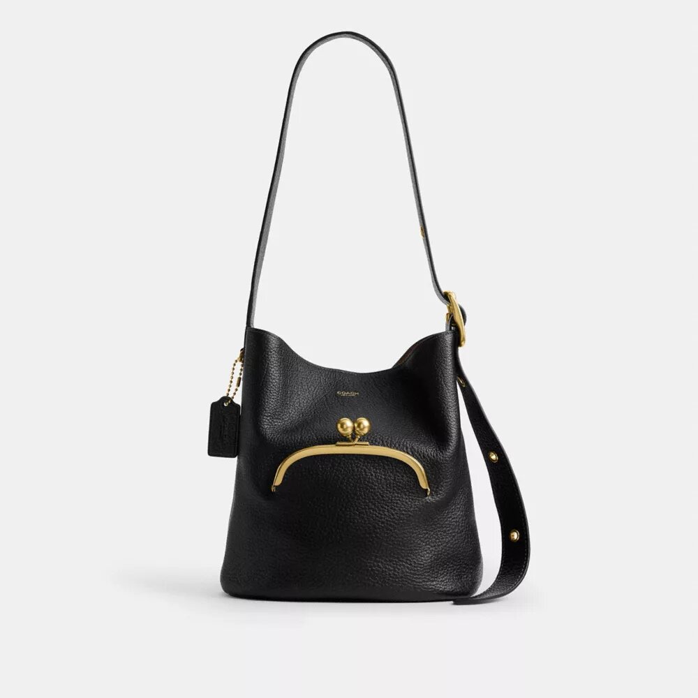 Bleecker-bucketbag met Kisslock