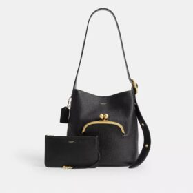 Bleecker-bucketbag met Kisslock