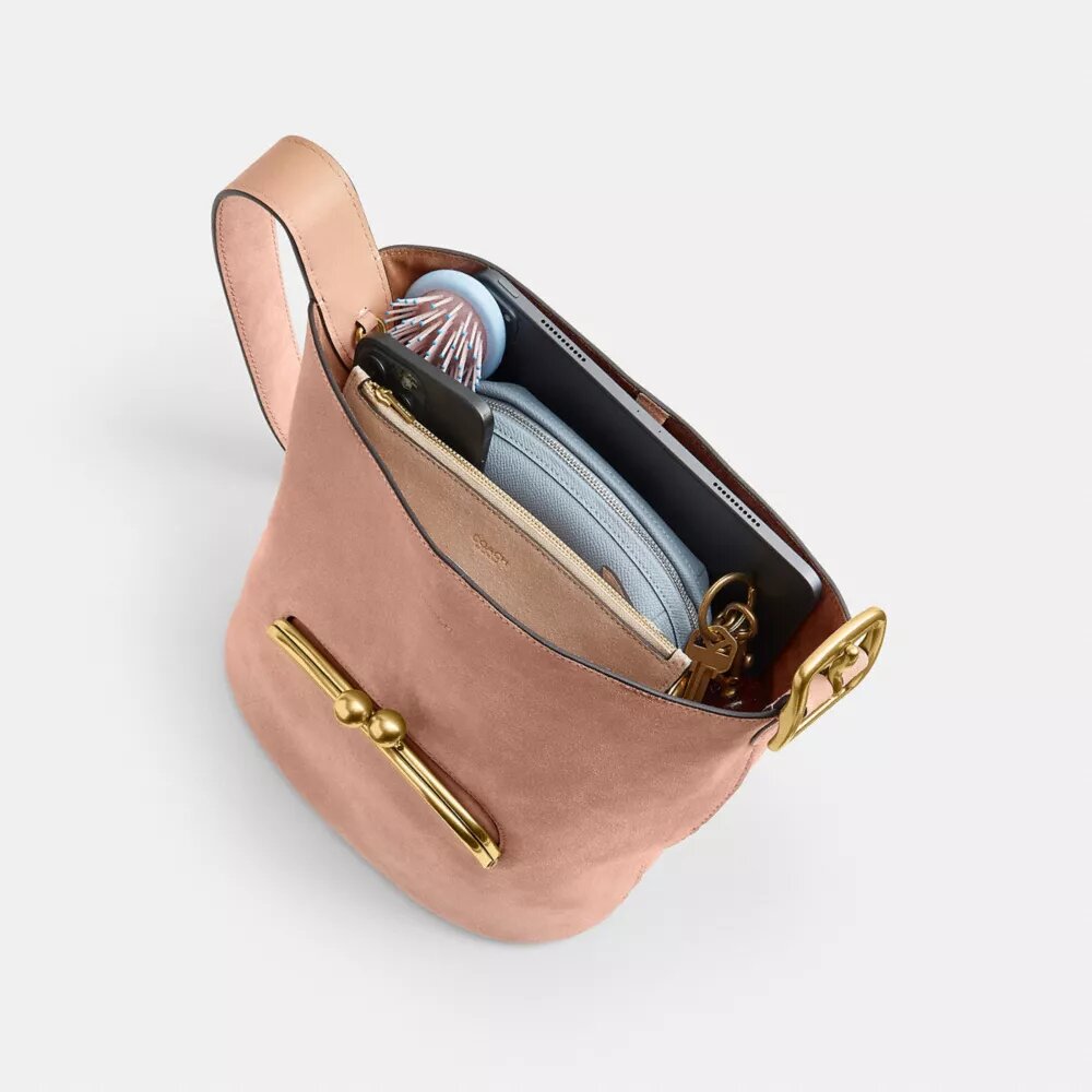 Bleecker-bucketbag met Kisslock
