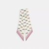 Brede smalle zijden sjaal met 'Wrapped Candies'-print