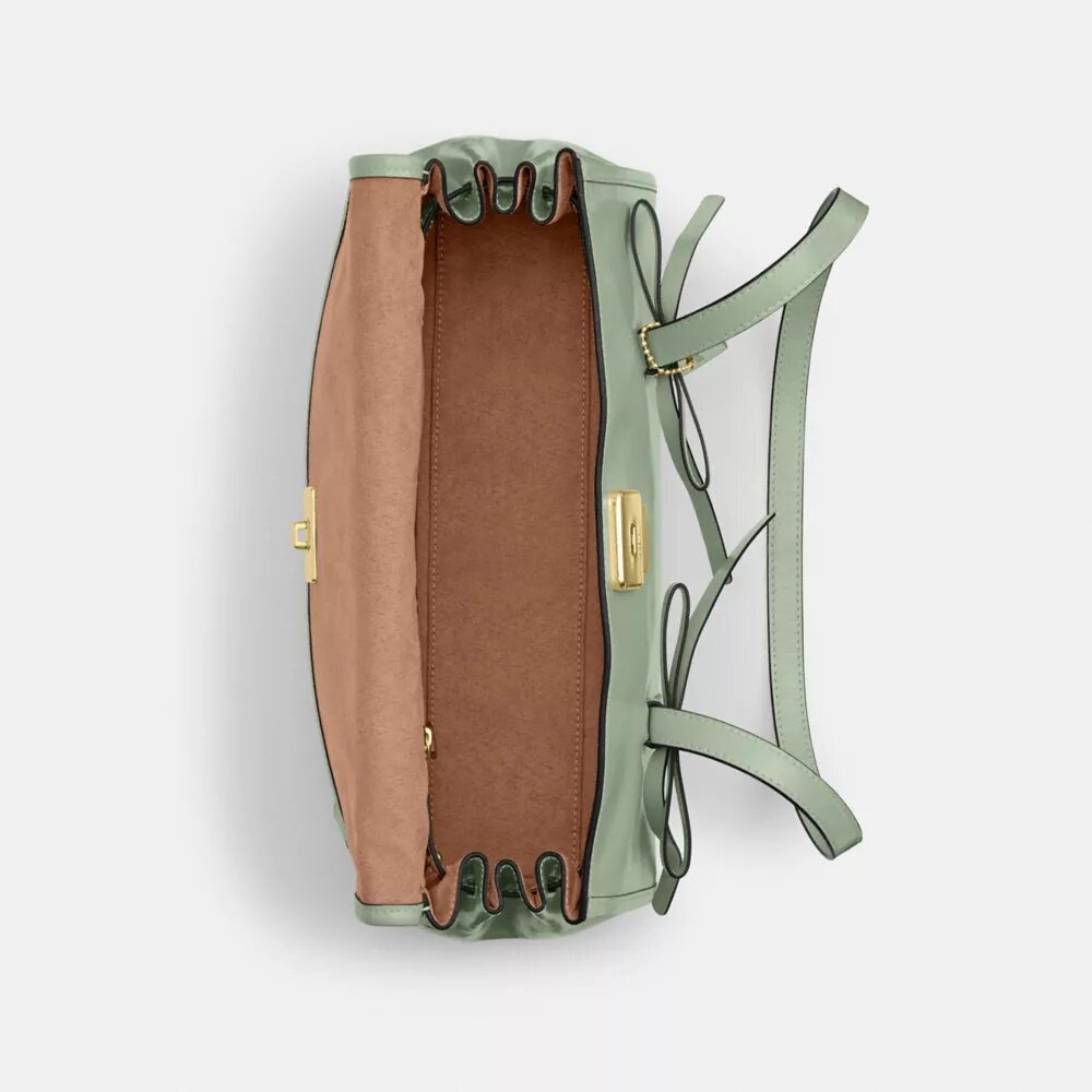 Bridget-schoudertas met klep en strikken