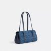 Bridget-schoudertas met klep in kenmerkend denim