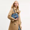 Bridget-schoudertas met klep in kenmerkend denim