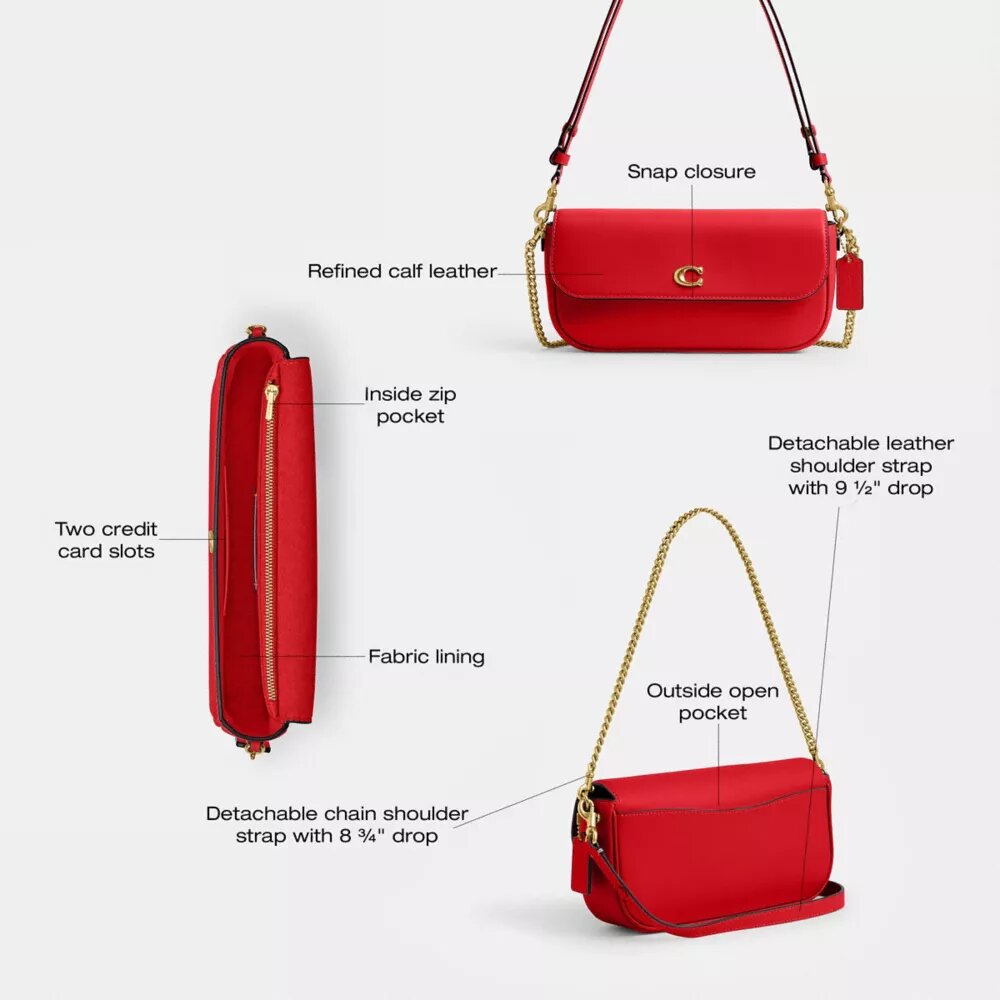 Brooke-tas met klep en ketting