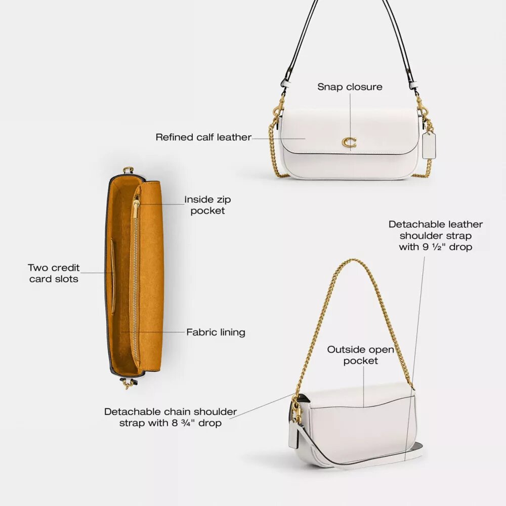 Brooke-tas met klep en ketting
