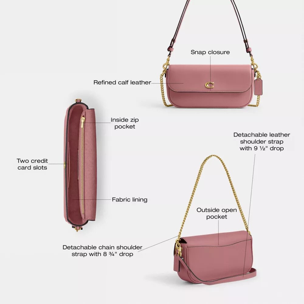 Brooke-tas met klep en ketting
