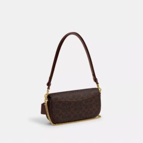 Brooke-tas met klep en ketting in Signature Canvas