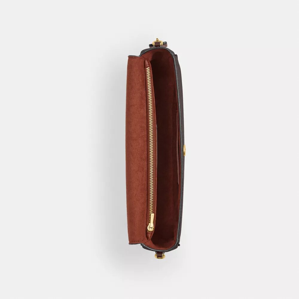 Brooke-tas met klep en ketting in Signature Canvas
