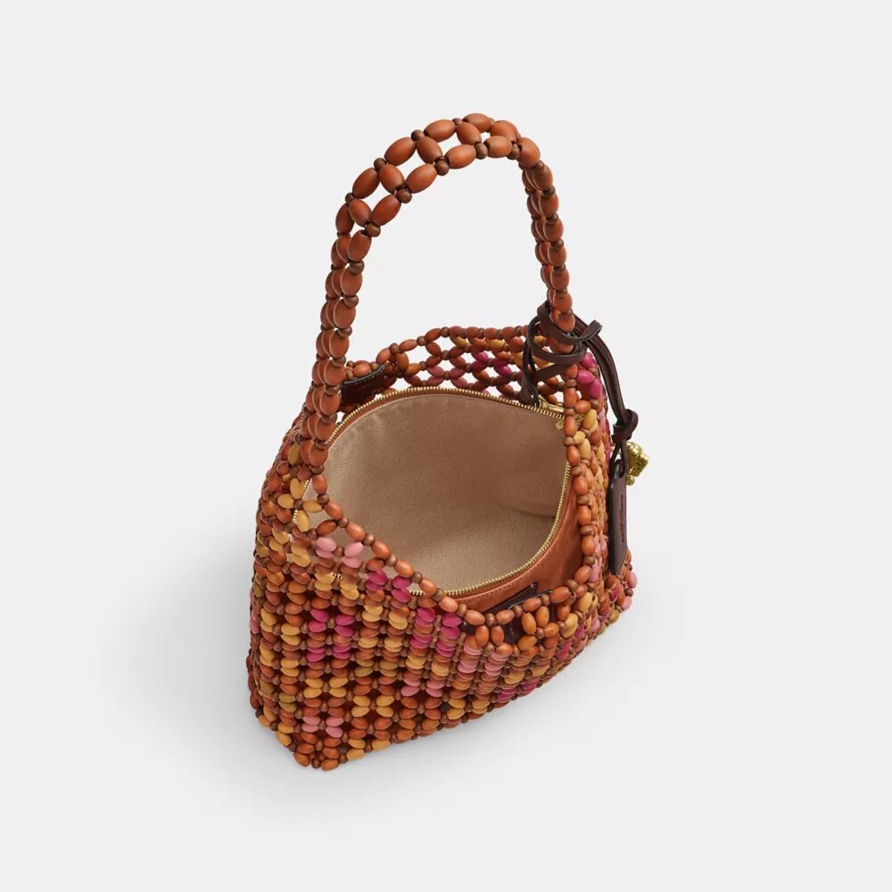 Brooklyn-schoudertas 28 met houten kralen