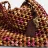 Brooklyn-schoudertas 28 met houten kralen