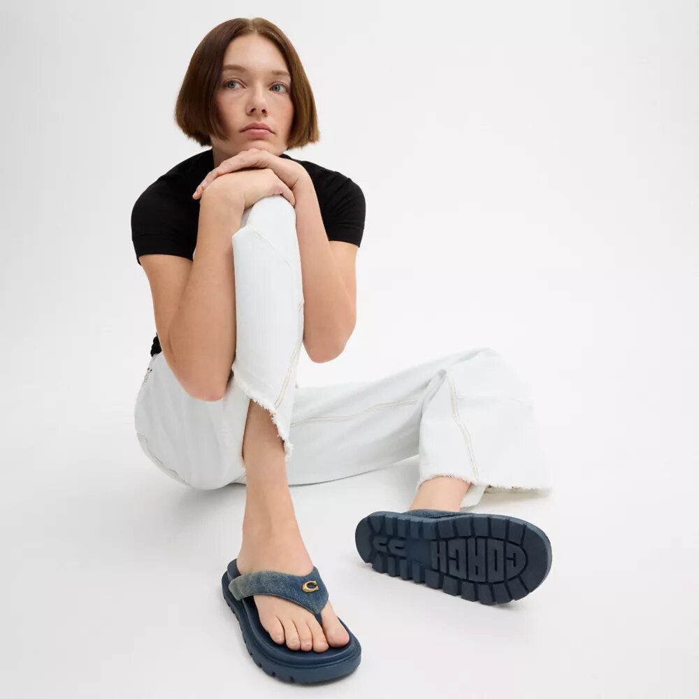 Brynn-sandalen i ‘Loved Denim’
