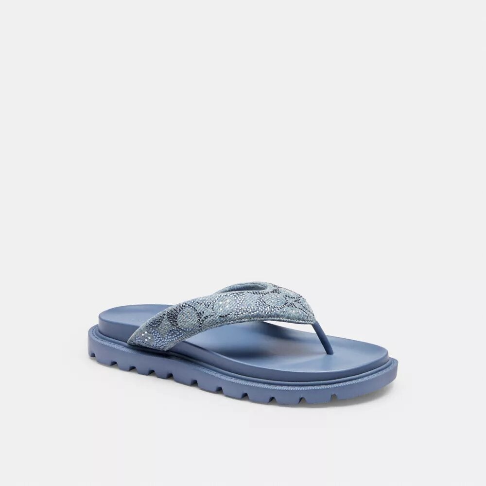 Brynn-sandalen in Crystal Signature Denim