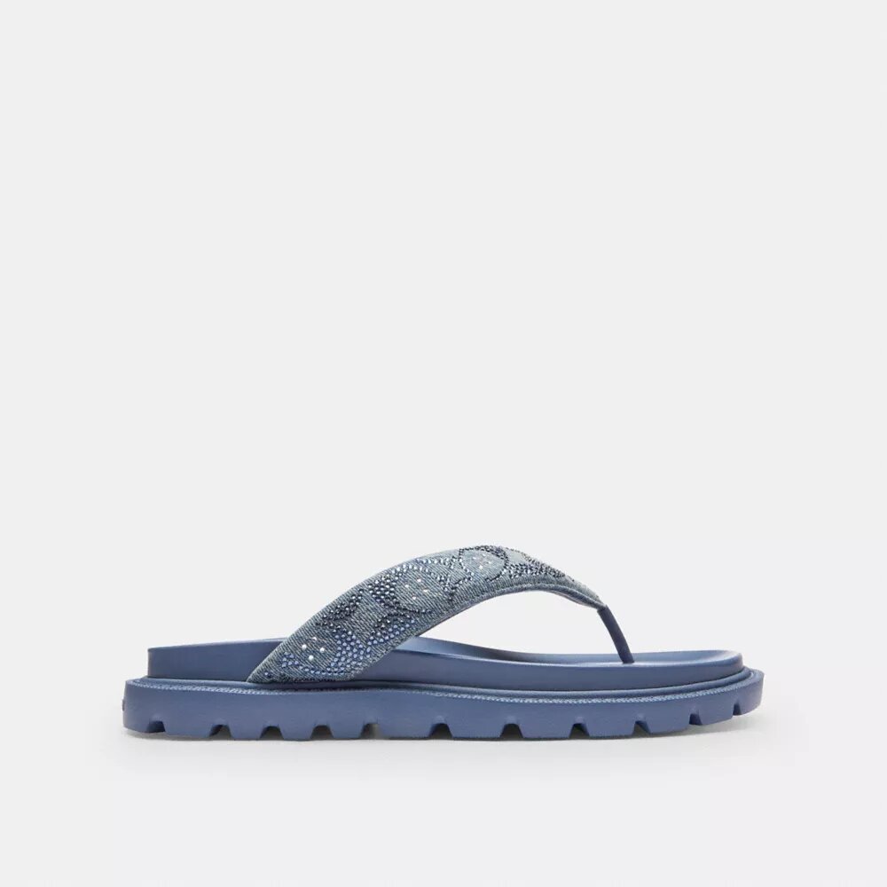 Brynn-sandalen in Crystal Signature Denim