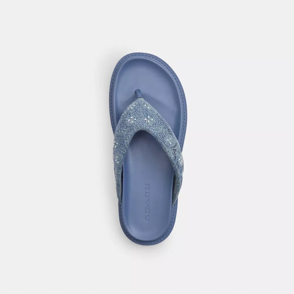 Brynn-sandalen in Crystal Signature Denim