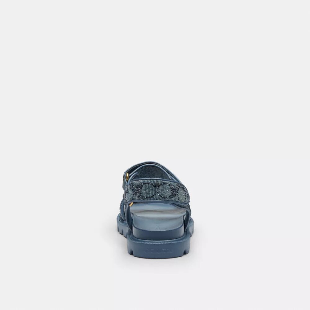 Brynn-sandalen in Crystal Signature-denim