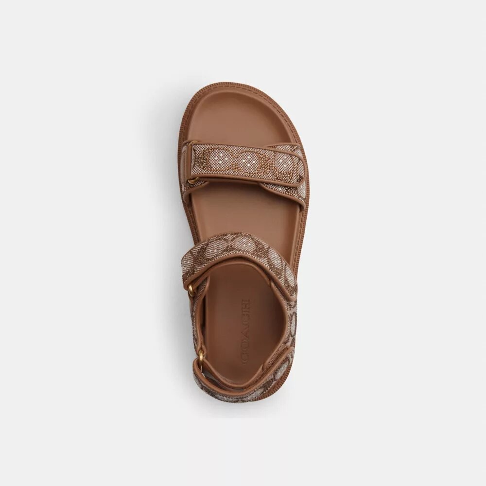 Brynn-sandalen in Crystal Signature-jacquard