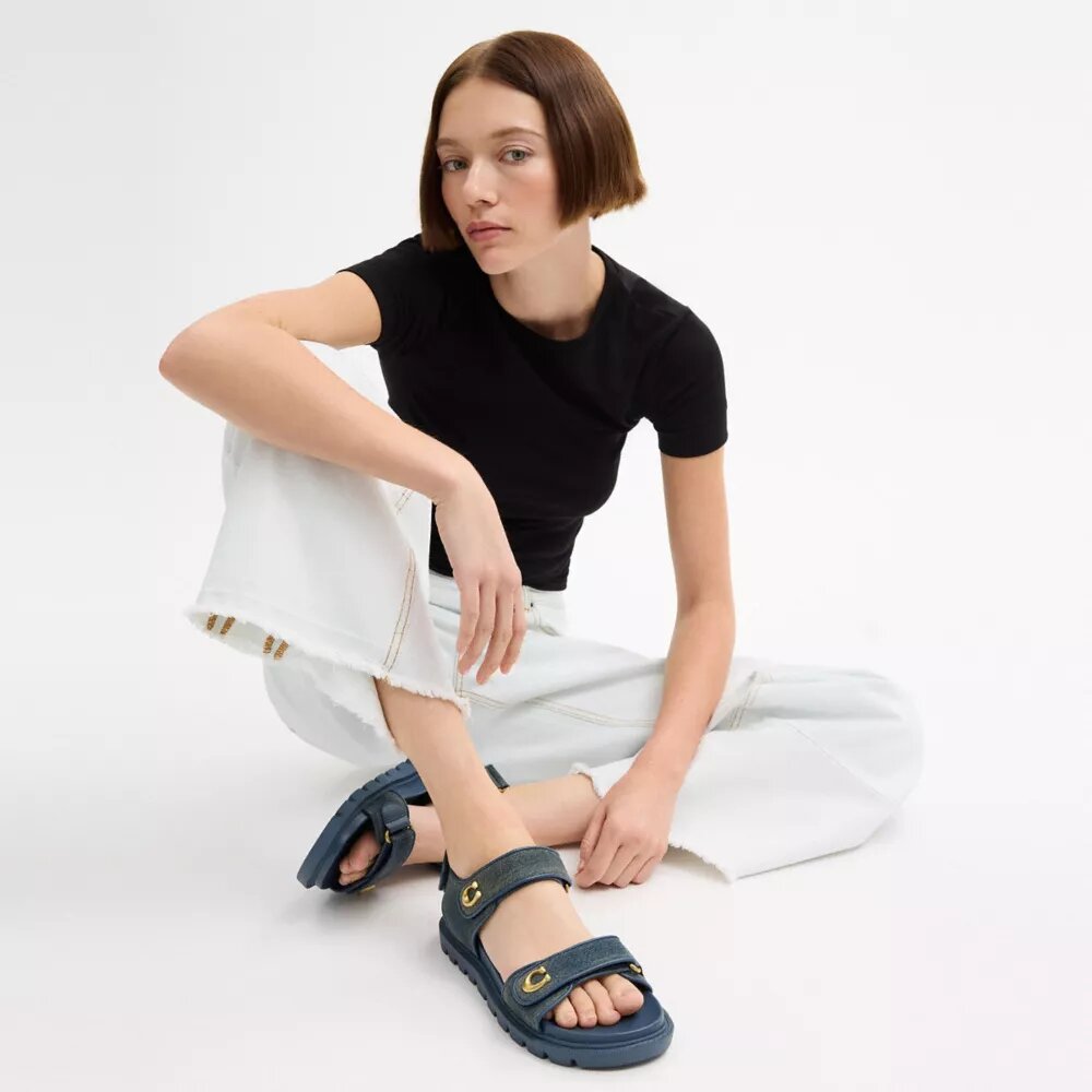Brynn-sandalen in ‘Loved Denim’