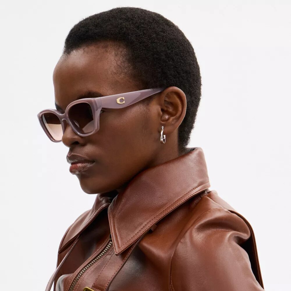 C-hardware vierkante cat-eye zonnebril
