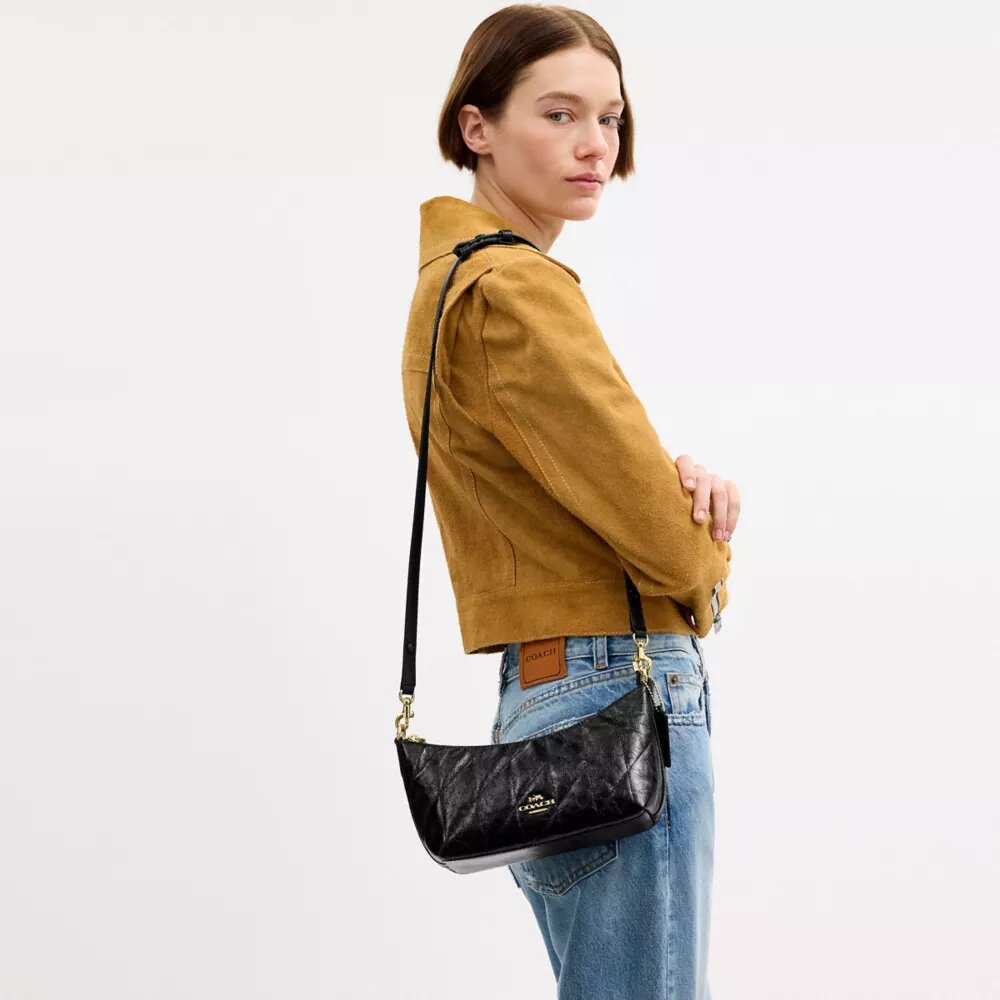 Caitlin-schoudertas met doorkleedpatroon