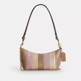 Caitlin-schoudertas met gestreept patchwork