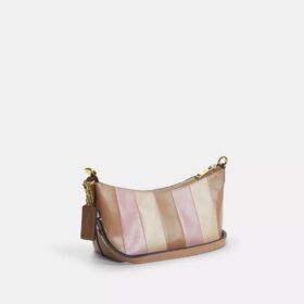 Caitlin-schoudertas met gestreept patchwork