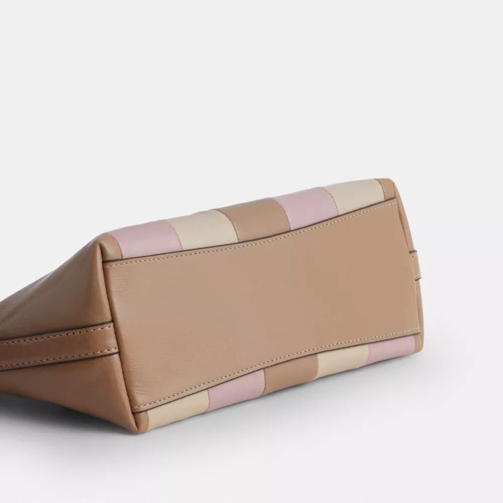 Caitlin-schoudertas met gestreept patchwork