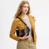 Caitlin-schoudertas met gestreept patchwork