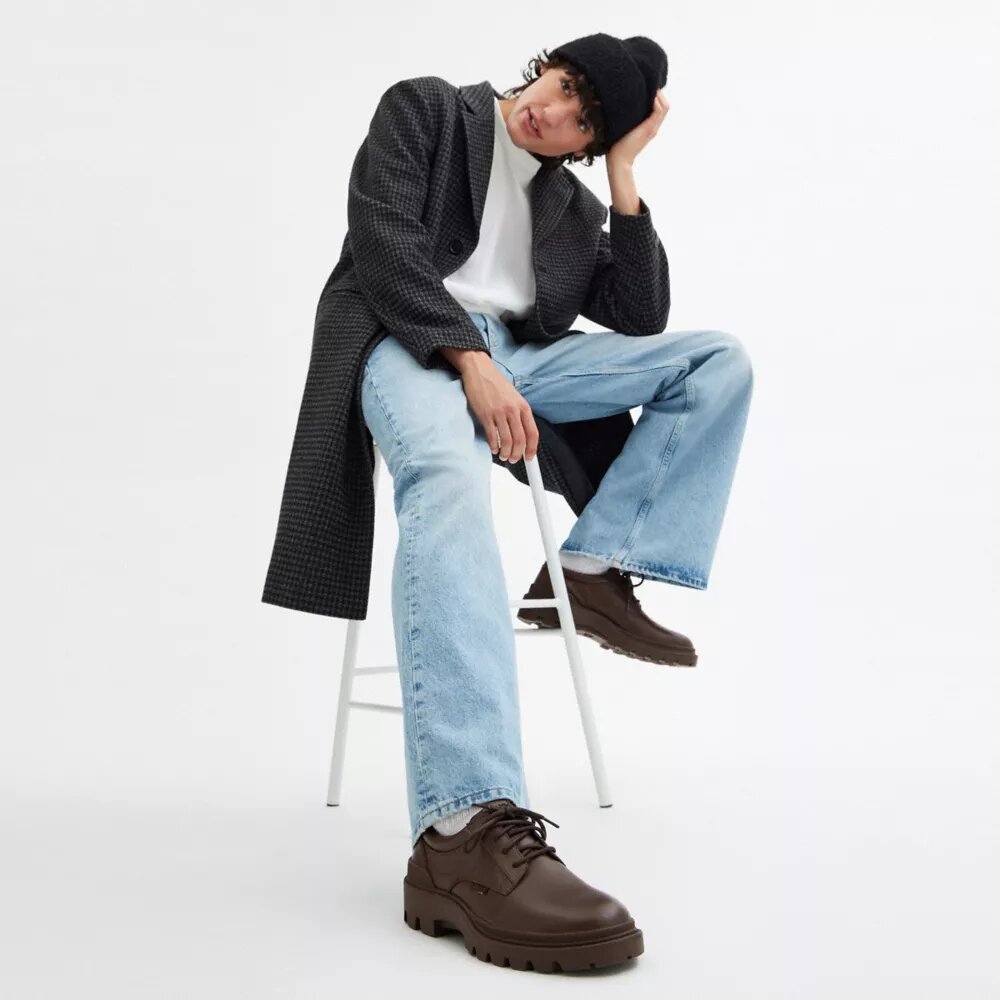 Cameron-veterschoenen in kenmerkend leer
