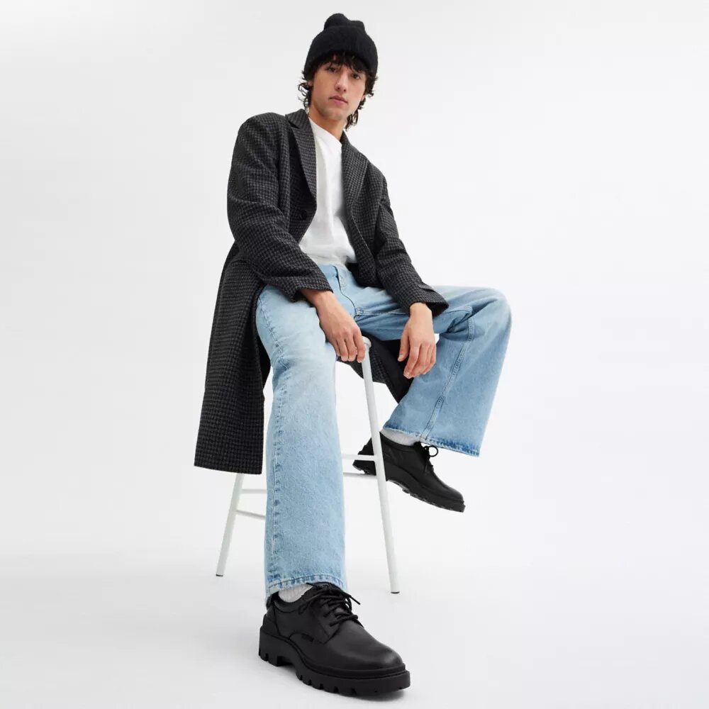 Cameron-veterschoenen in kenmerkend leer