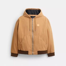 Canvas hoodie met rits