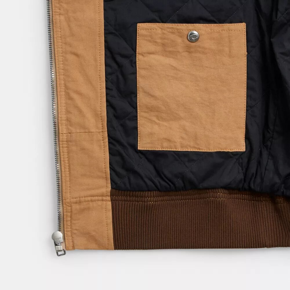 Canvas hoodie met rits